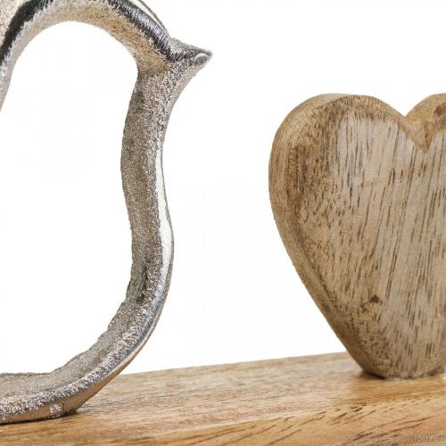 Floristik24 Deko Aufsteller Herz und Tauben Hochzeitsdeko 30×5×12cm