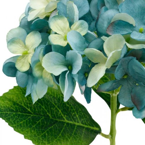 Floristik24.de Deko Hortensie Blau Kunstblume Künstliche Gartenblume  H35cm-02443