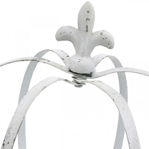 Floristik24 Deko-Krone Weiß Shabby Chic Metall Gartendekoration 3er-Set