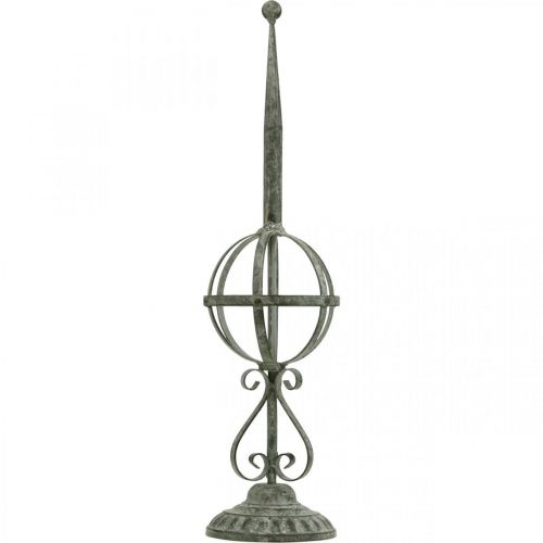 Floristik24 Dekoobjekt, Kranzhalter, Metalldeko Grau, Braun, Weiß Shabby Chic H62,5cm Ø16cm