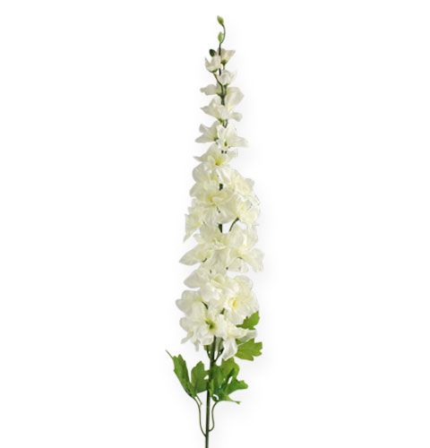 Floristik24.de Delphinium Weiß Künstlicher Kunstblumen Rittersporn Seidenblumen 3St-63250