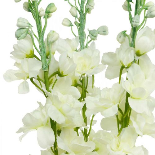 Künstlicher Kunstblumen Rittersporn Floristik24.de Weiß Seidenblumen Delphinium 3St-63250