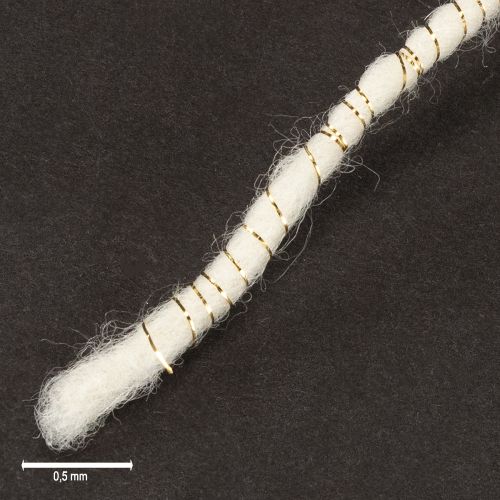 Artikel Wollkordel Weiß Goldfaden 5m x 5mm mit Draht für Deko und Basteln