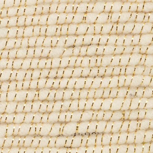 Artikel Wollkordel Weiß Goldfaden 5m x 5mm mit Draht für Deko und Basteln