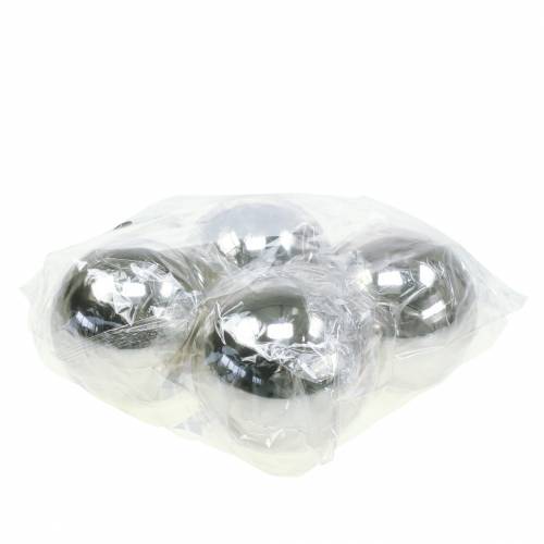 Floristik24 Deko-Kugel Edelstahl Silber Ø10cm 4 St