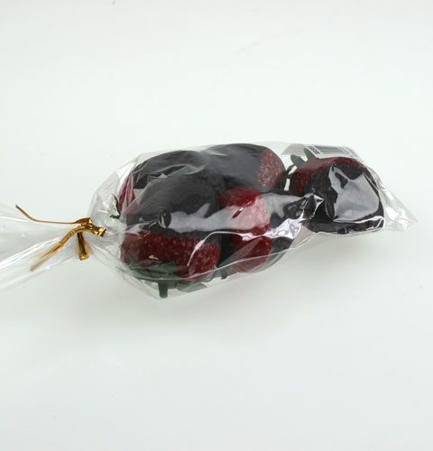 Floristik24 Deko-Erdbeeren mit Schokolade 4,5cm 5St