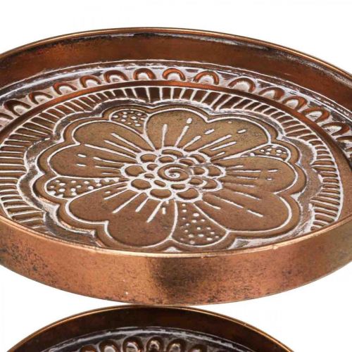 Floristik24 Etagere Vintage Deko Tablett Tischregal Metall H53cm Ø28cm