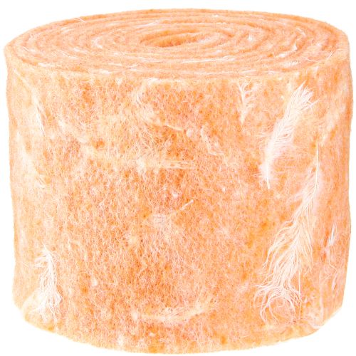 Artikel Filzband Wollband Dekostoff Orange Federn Wollfilz 15cm 5m