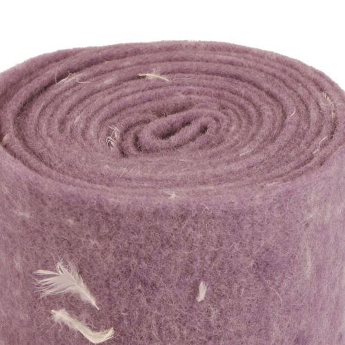 Artikel Filzband Wollband Dekostoff Lila Federn Wollfilz 15cm 5m