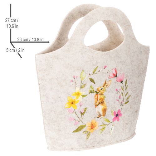 Artikel Filztasche mit bezauberndem Osterhasen geeignet für Frühling und Sommer 27cm 4St