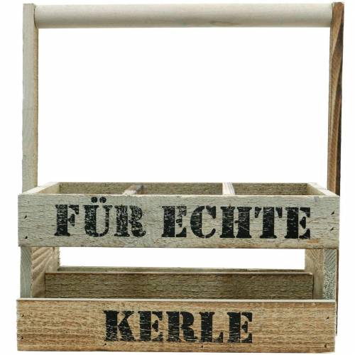 Floristik24 Flaschenträger „Echte Kerle“ mit Griff Für 6 Flaschen Flaschenhalter