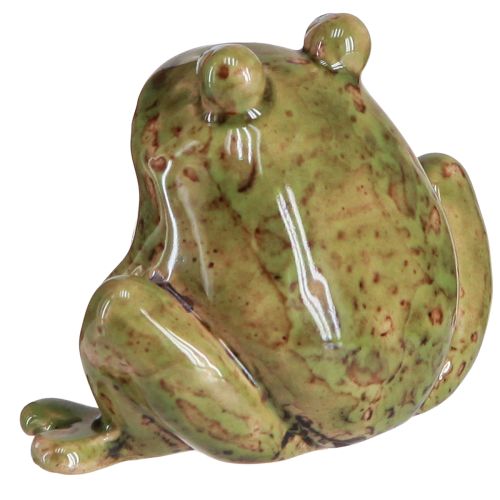 Artikel Frosch Deko Keramik Grün Braun Vintage Sommer H7cm 4 St