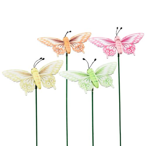 Schmetterling zum Hängen Holz Rosa 13cm x 22cm 2St-66789