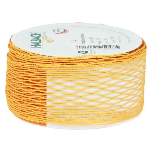 Artikel Netzband Gitterband Dekoband Orange drahtverstärkt 50mm 10m