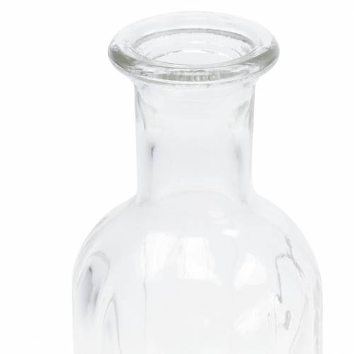 Artikel Deko Glasflasche mit Rillendekor Klar Ø7,5cm H19cm 6 St