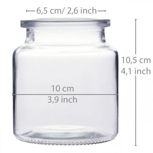 Floristik24 Glasgefäß zum Befüllen, Blumenvase, Tischdeko, Windlicht aus Glas 2St