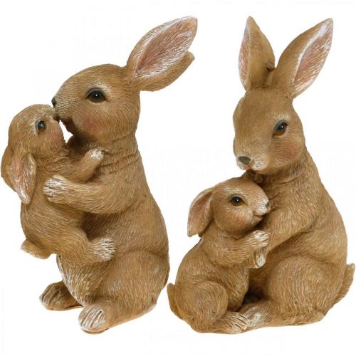 Floristik24 Hasen Deko Figuren Hasenfamilie Osterdeko H11,5cm 2St