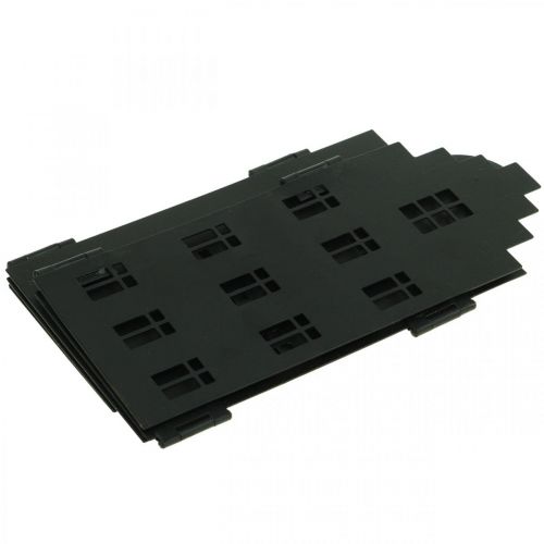 Floristik24 Deko Haus Metall Schwarz Aufsteller Stadtsilhouette 40×18cm