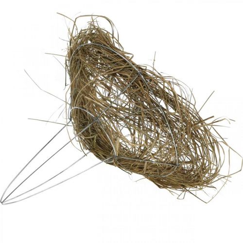 Floristik24 Manschette Blumenstrauß Natur Heu Blumenmanschette Ø15cm 8 St