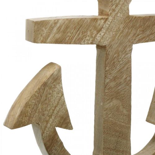 Artikel Anker zum Hängen, Mangoholz, Nautischer Dekohänger Naturfarben H24,5cm