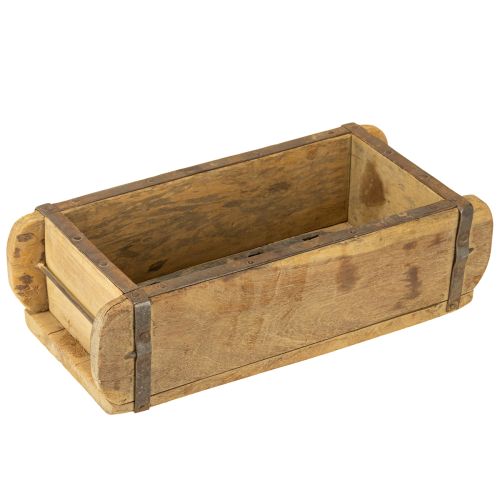 Artikel Holzdeko Vintage Ziegelform Braun, Rost 31×14,5cm H9cm