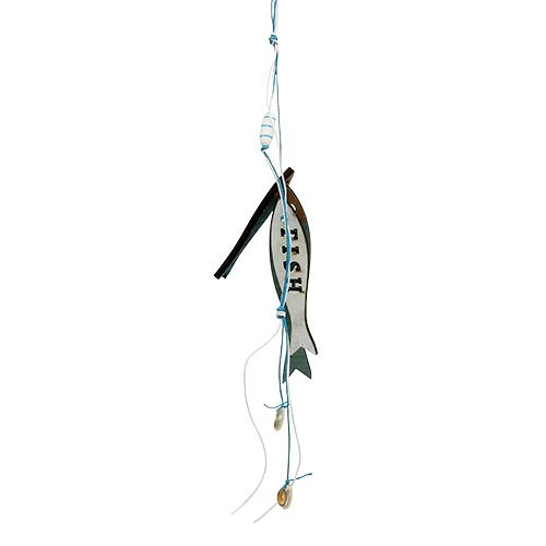 Holzhänger Fische Blau 36cm 4St