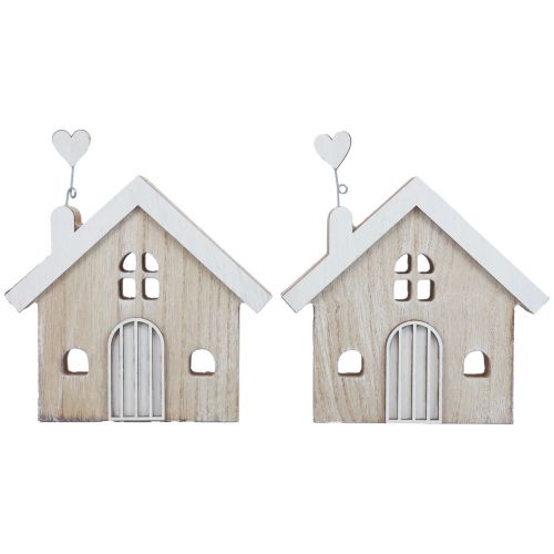 Artikel Holzhaus Dekohäuschen Tischaufsteller Holz 16,5cm 2 St