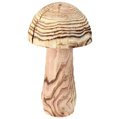 Holzpilz zum Stellen Deko Pilz Holz Paulownia Ø15cm H28cm