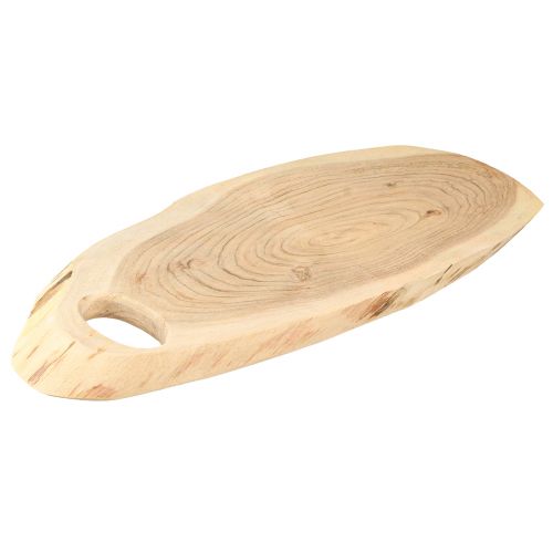 Floristik24 Holztablett Akazienholz mit Baumkante L36–45cm B15–21cm