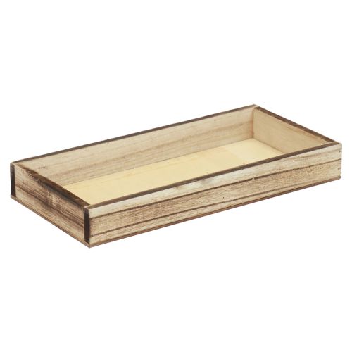 Holztablett geflammt Deko Tablett Tischdeko rustikal 30×15×3cm