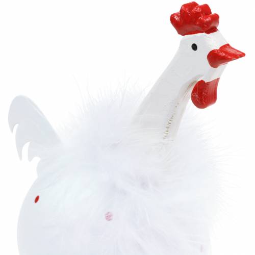 Artikel Huhn Weiß mit Punkten 21cm