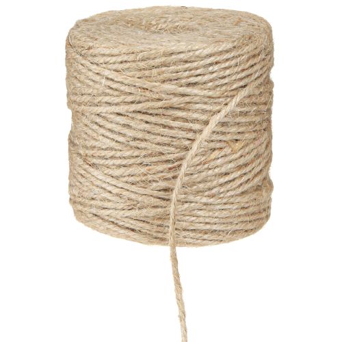 Jutegarn Jute Schnur Kordel Natur 3mm Rolle mit 100m × 2St