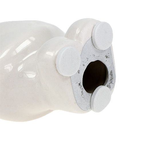 Floristik24 Keramik Figur Nikolaus 11cm Weiß, Silber 8St