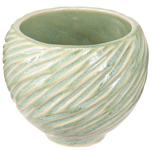 Artikel Keramikschalen in Grün Spiral Design Ø9cm H7cm 4St