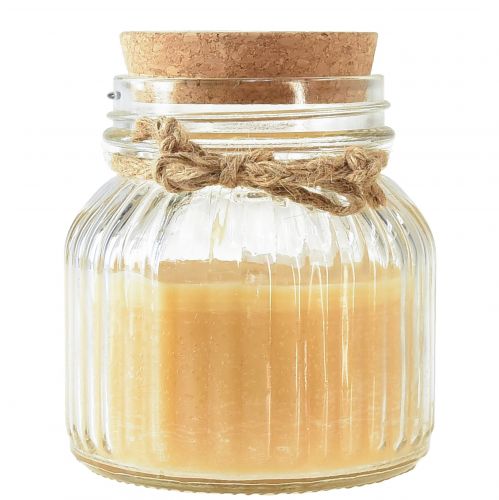 Artikel Kerze Citronella Duftkerze Glas Deckel Honig H11,5cm