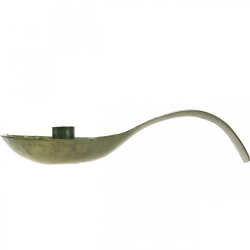 Floristik24 Kerzenhalter Metall Antik Optik Löffel mit Patina 25x11x5cm