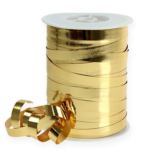 Kräuselband glänzend 10mm 250m Gold-732-7001