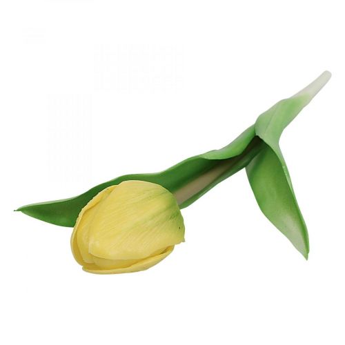Floristik24.de Kunstblume Touch H21cm-07719 Real Frühlingsblume Gelb Tulpe