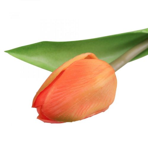 Floristik24.de Kunstblume Tulpe Real H21cm-07718 Touch Orange Frühlingsblume
