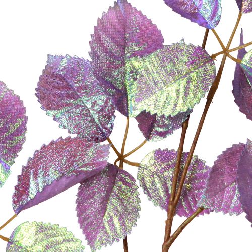 Artikel Kunstzweig Blätter Deko Violett Metallic L103cm 2St