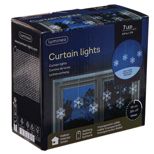 Artikel LED Fensterdeko Weihnachten Kaltweiß Für Batterie 25×90cm