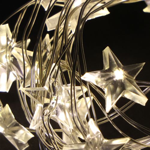 Artikel LED Lichterkette Sterne 20 Micro LED Warmweiß Timer 6St