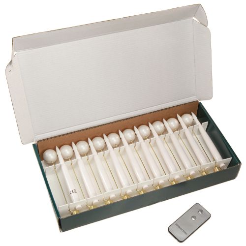 Floristik24 LED Weihnachtsbaumkerzen Kabellos Remote 15,5cm 10 St