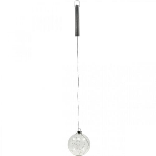 Floristik24 LED Weihnachtskugeln Glas Lichterkette Sterne Ø10cm 2St