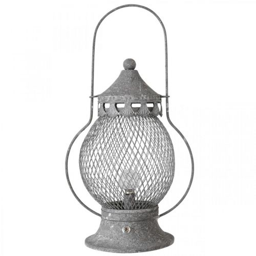 Artikel Metall-Laterne, LED-Lampe, Shabby Chic Ø16cm H33,5cm