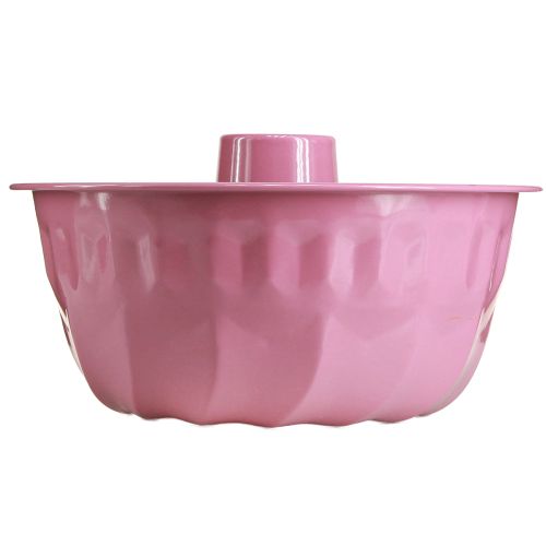 Artikel Metall Deko Schale Backform Gugelhupf Pink Ø23cm H12cm