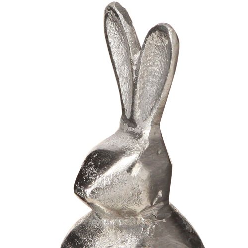 Artikel Deko-Hase Silber – Moderne Osterfigur aus Metall für stilvolle Frühlingsdeko 11cm 3 St
