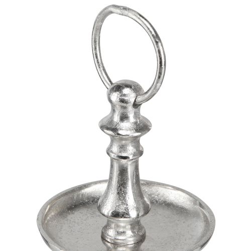 Artikel Mini Etagere Metall Deko Silber 2-stöckig Tischdeko H22cm