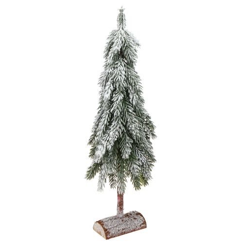 Mini Weihnachtsbaum Beschneit Grün Weiß mit Sockel H60cm