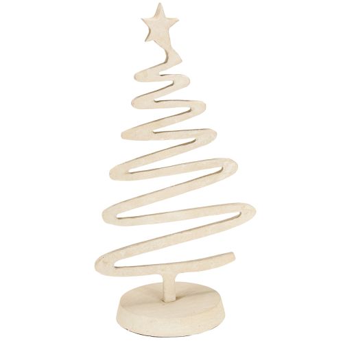 Artikel Mini Weihnachtsbaum Metall Deko Tonoptik Beige H30cm